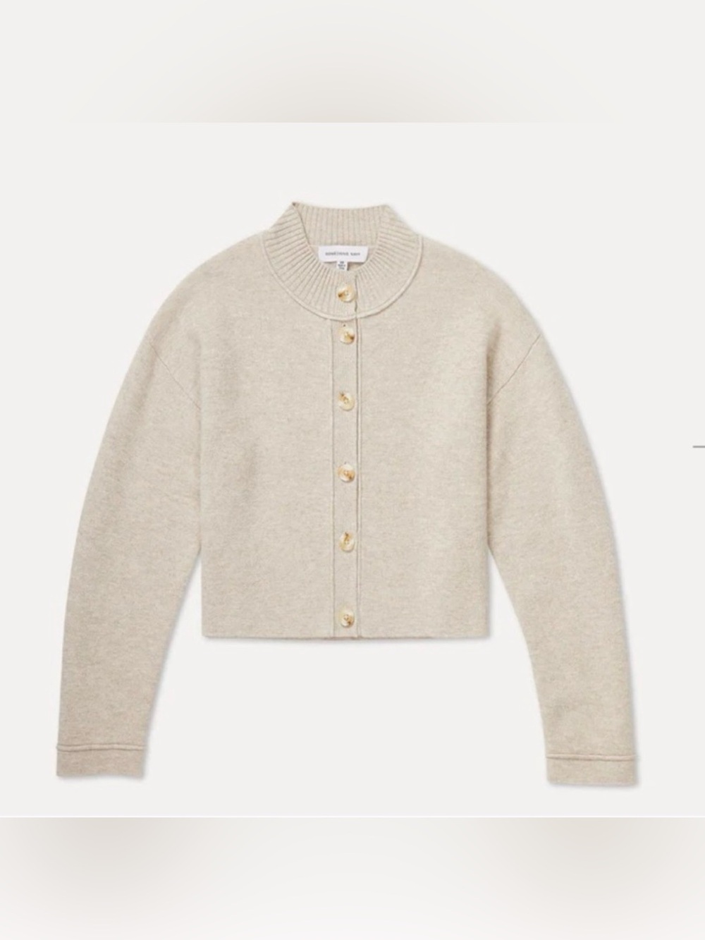 Something Navy Mock Neck Cardigan NWT